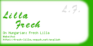 lilla frech business card